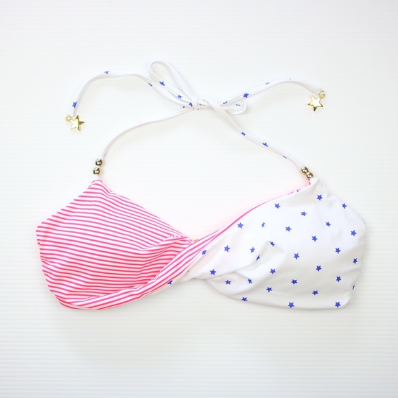Victoria's Secret Striped Star Twisted Bikini Top - Picture 5 of 13